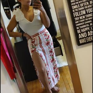 floral maxi skirt